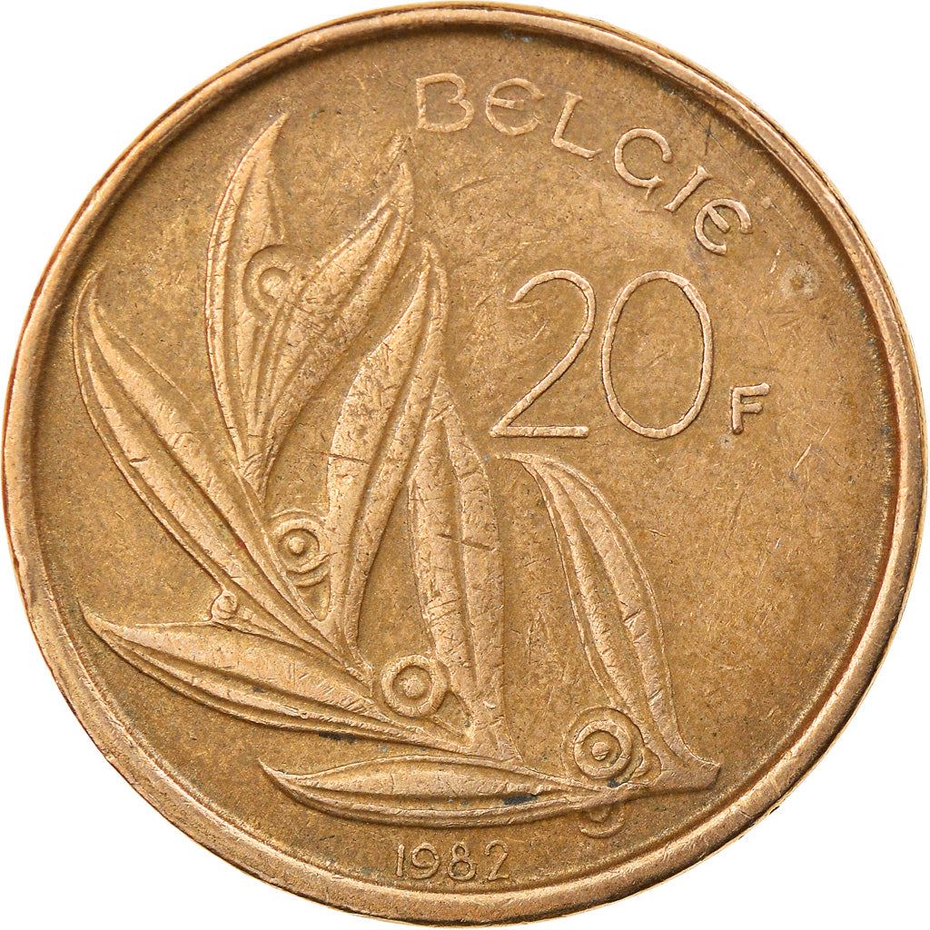 Belgian Coin 20 Francs - Baudouin I België | Scales | Angel | KM160 | 1980 - 1993