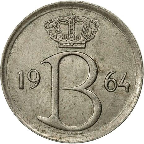 Belgian Coin 25 Centimes - Baudouin I België | Privy | KM154 | 1964 - 1975