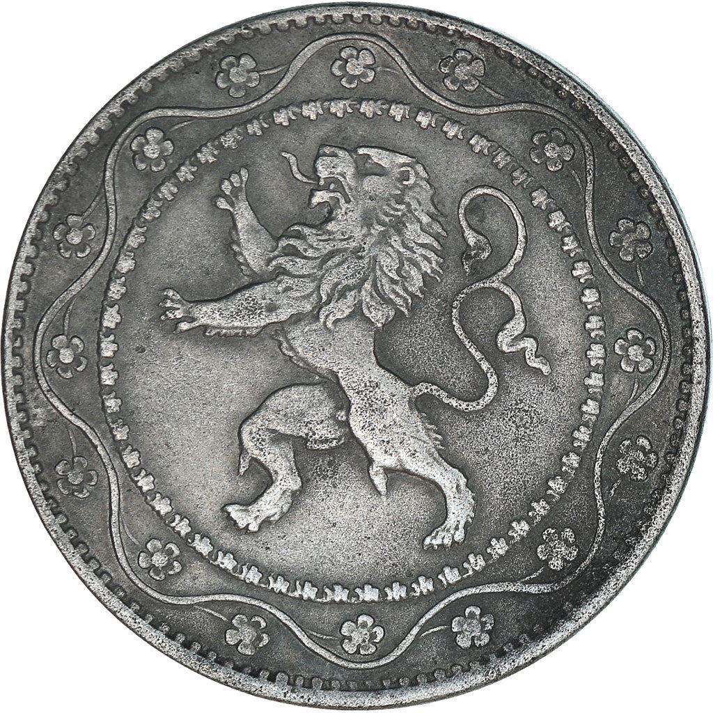 Belgian Coin 25 Centimes German Occupation Coinage | Lion | Flower | KM82 | 1915 - 1918