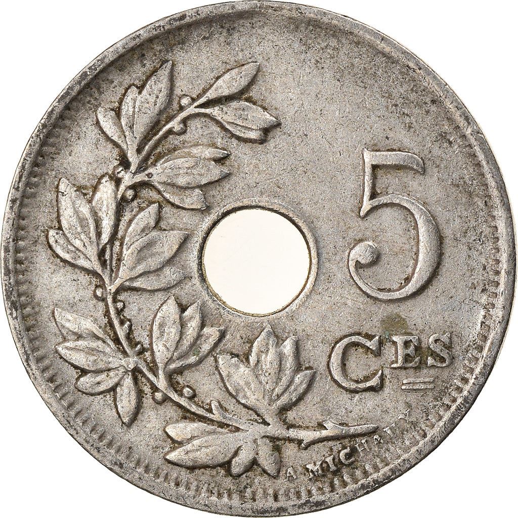 Belgian Coin 5 Centimes - Albert I België | Olive Branch | Star | KM67 | 1910 - 1931