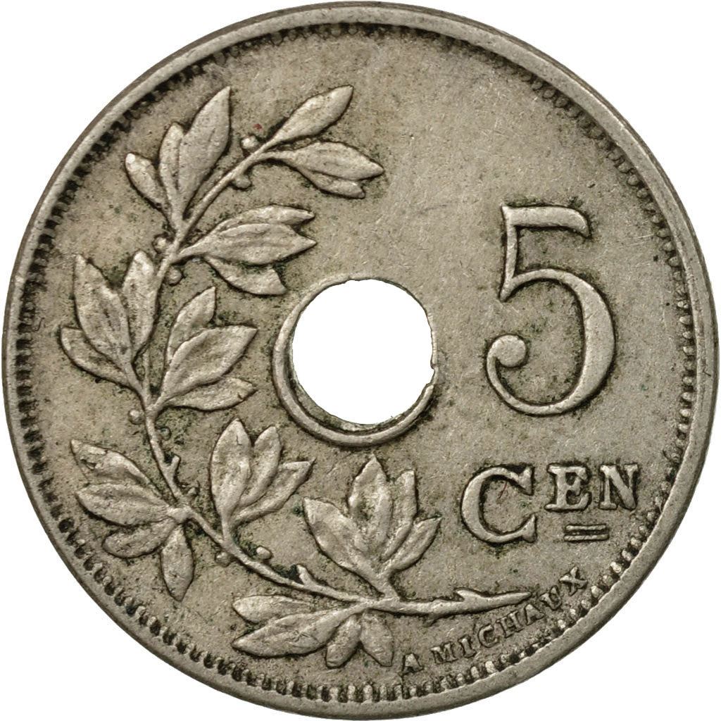 Belgian Coin 5 Centimes - Albert I België | Olive Branch | Star | KM67 | 1910 - 1931