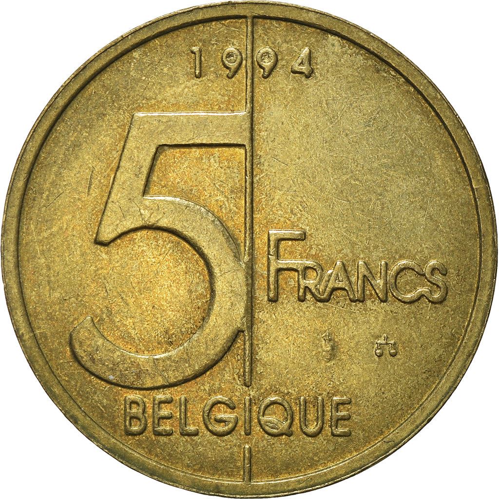 Belgian Coin 5 Francs - Albert II Belgique | Angel | Privy | Scale | KM189 | 1994 - 2001