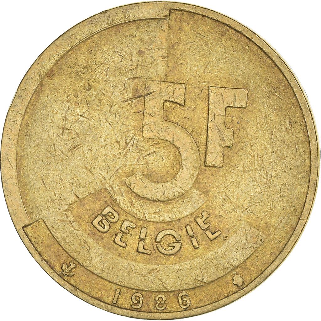 Belgian Coin 5 Francs - Baudouin I België | Angel | Privy | Scales | KM164 | 1986 - 1993