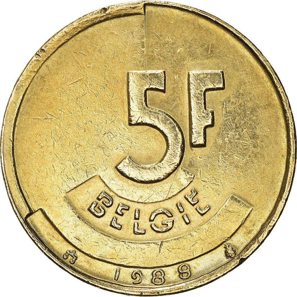 Belgian Coin 5 Francs - Baudouin I België | Angel | Privy | Scales | KM164 | 1986 - 1993