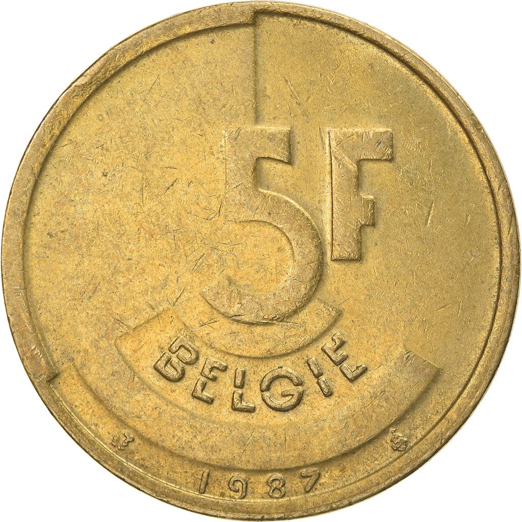 Belgian Coin 5 Francs - Baudouin I België | Angel | Privy | Scales | KM164 | 1986 - 1993