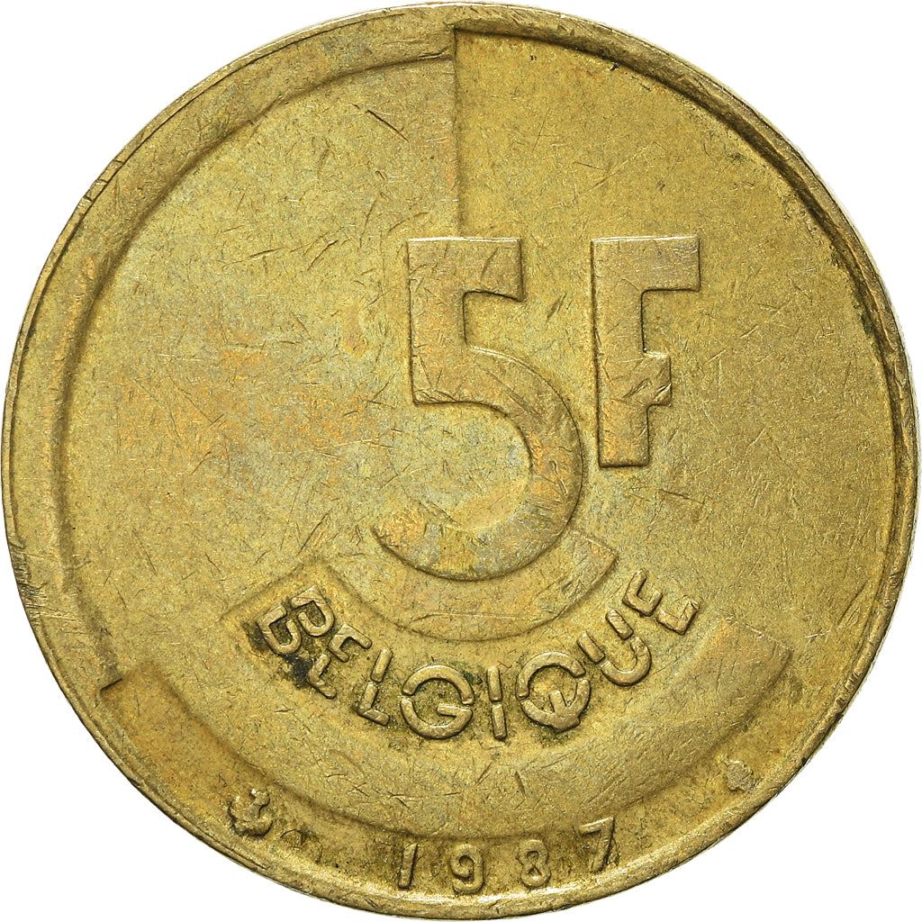 Belgian Coin 5 Francs - Baudouin I Belgique | Angel | Scales | KM163 | 1986 - 1993