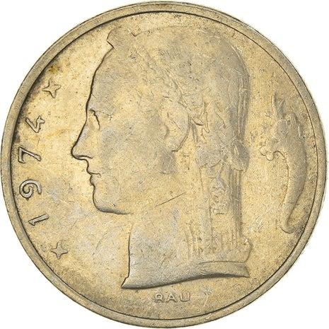 Belgian Coin 5 Francs - Baudouin I Belgique | Cornucopia | Oak | KM134 | 1948 - 1981