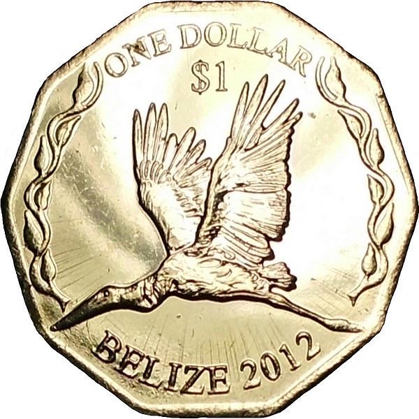 Belize | 1 Dollar Coin | Elizabeth II | Jabiru Stork | KM136 | 2012