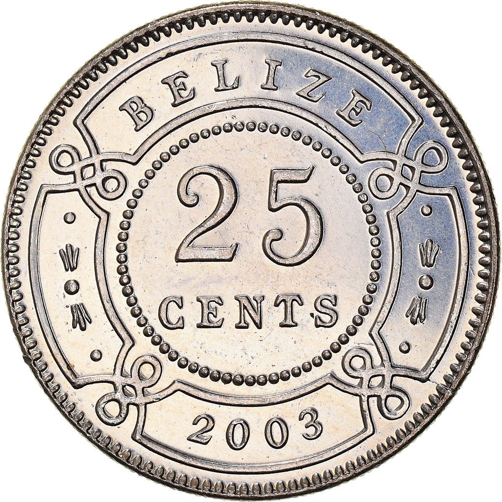 Belizean Coin 25 Cents | Queen Elizabeth II | KM36 | Belize | 1974 - 2017