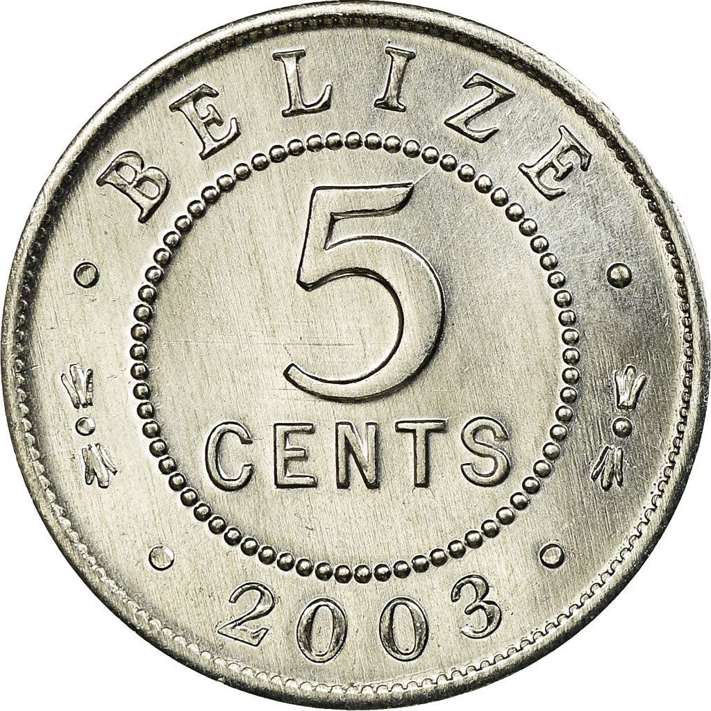 Belizean Coin 5 Cents | Queen Elizabeth II | KM34a | Belize | 1976 - 2018