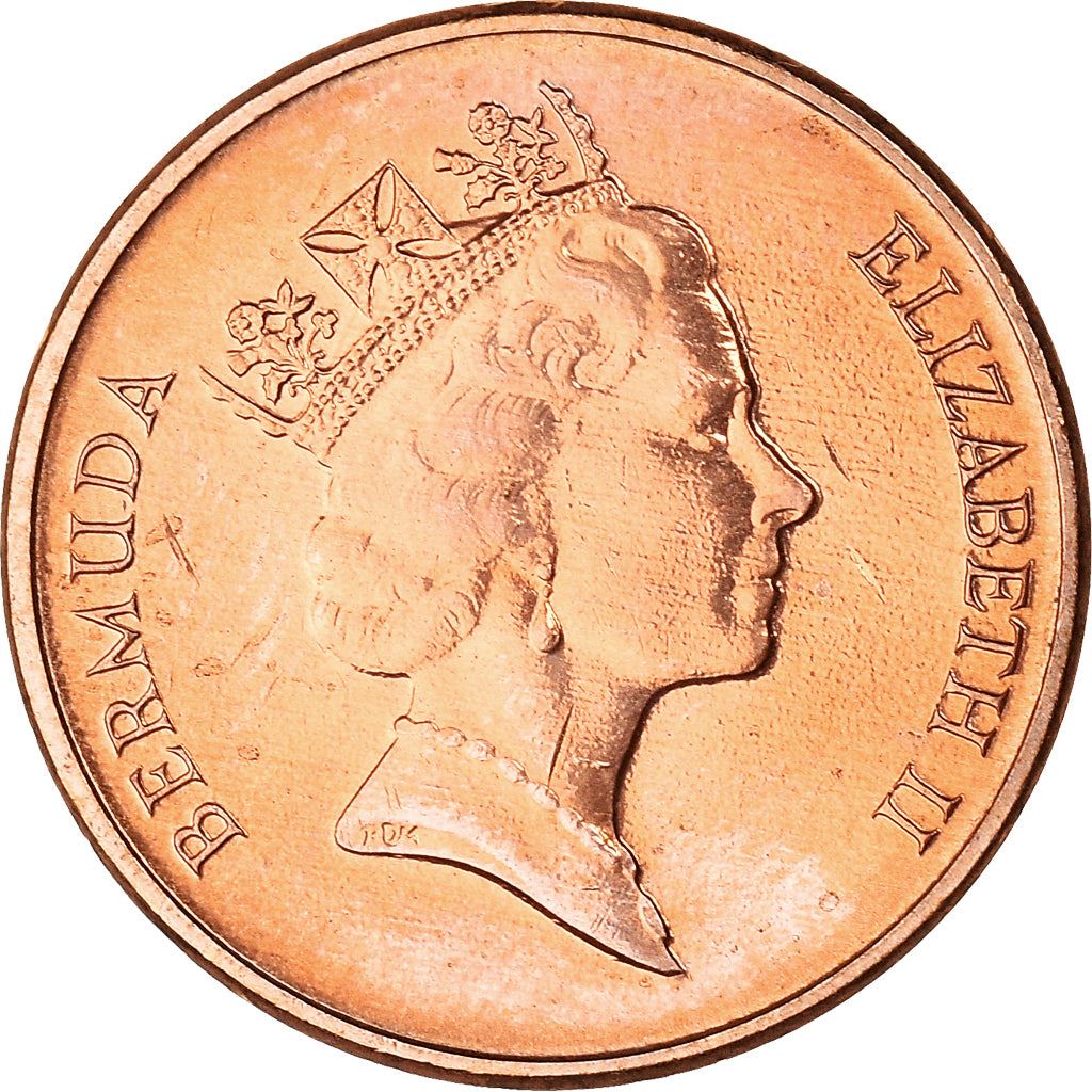 Bermuda | 1 Cent Coin | Queen Elizabeth II | Wild Boar | KM44b | 1991 - 1998