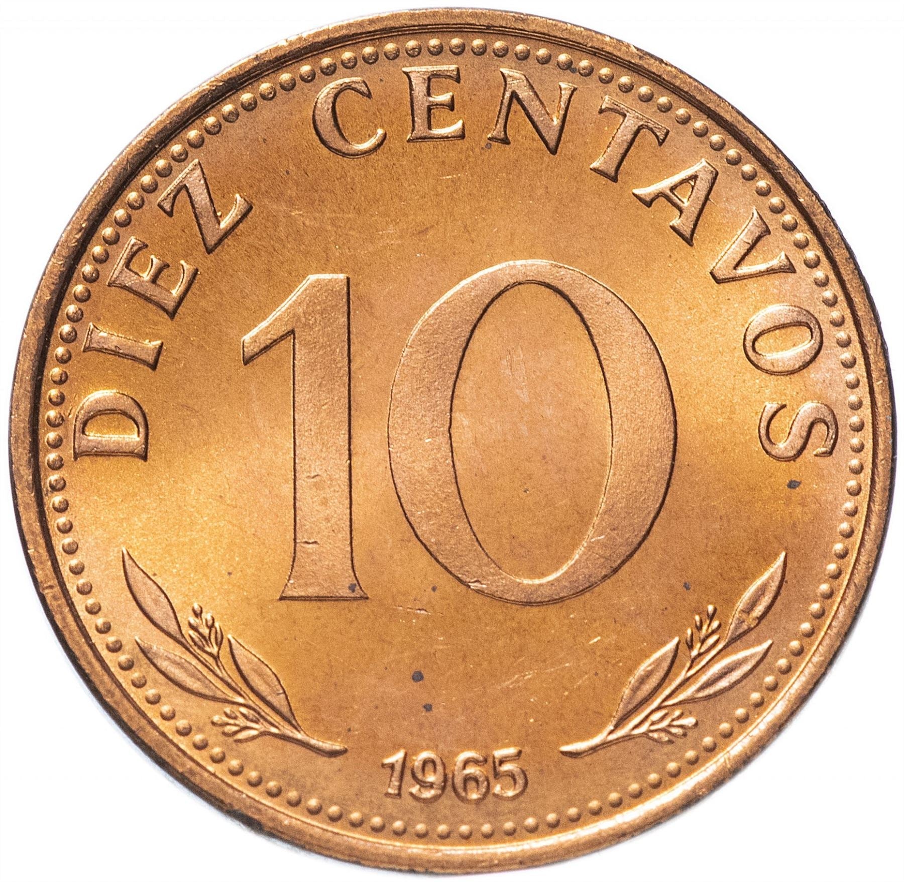 Bolivia | 10 Centavos Coin | KM188 | 1965 - 1973