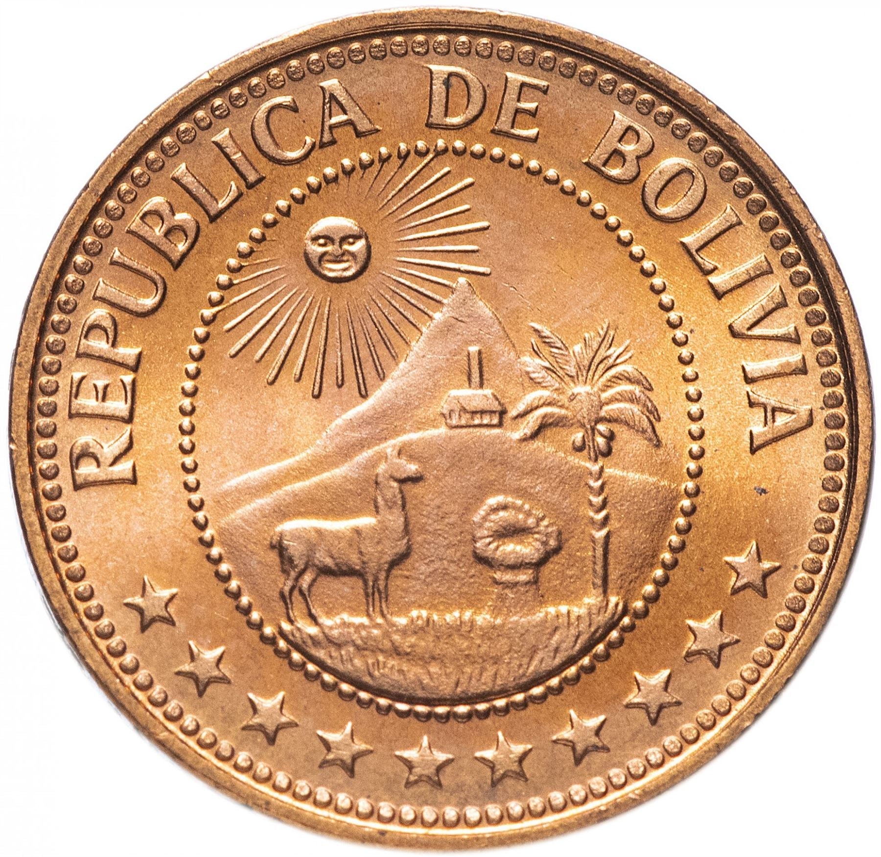 Bolivia | 10 Centavos Coin | KM188 | 1965 - 1973