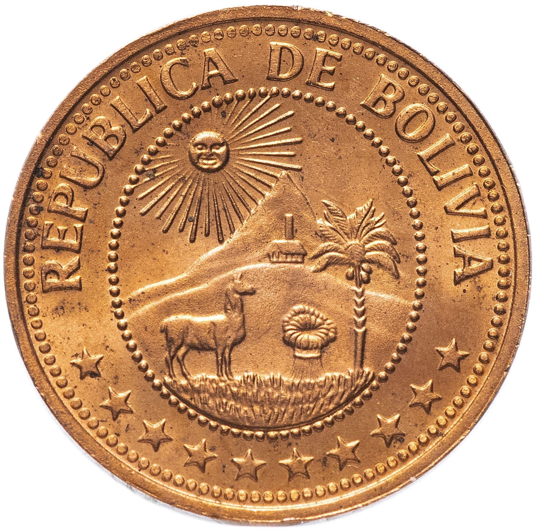 Bolivia | 10 Centavos Coin | KM188 | 1965 - 1973