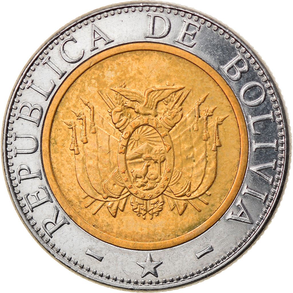 Bolivia 5 Bolivianos | KM212 | 2001 - 2004