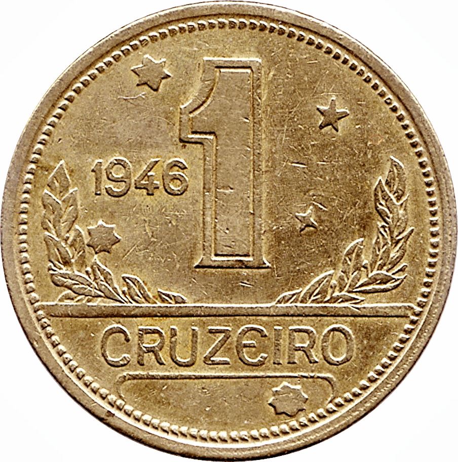 Brazil 1 Cruzeiro Coin | KM558 | 1942 - 1956