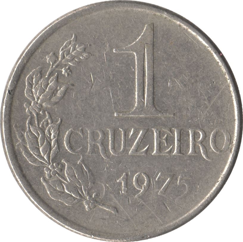 Brazil 1 Cruzeiro Coin | KM581a | 1974 - 1978