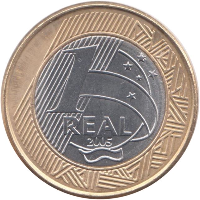 Brazil | 1 Real Coin | Central Bank | KM668 | 2005