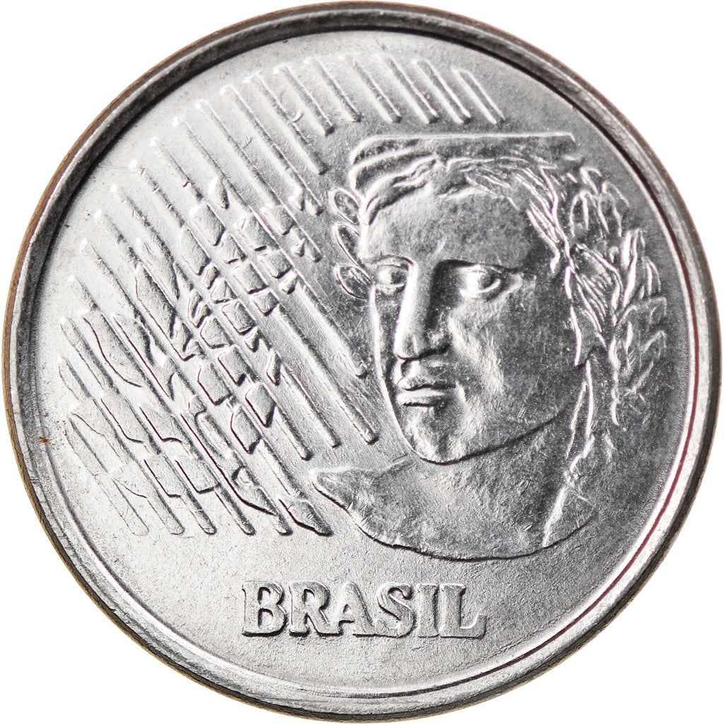 Brazil 1 Real Laureate head of Republic Coin KM636 1994