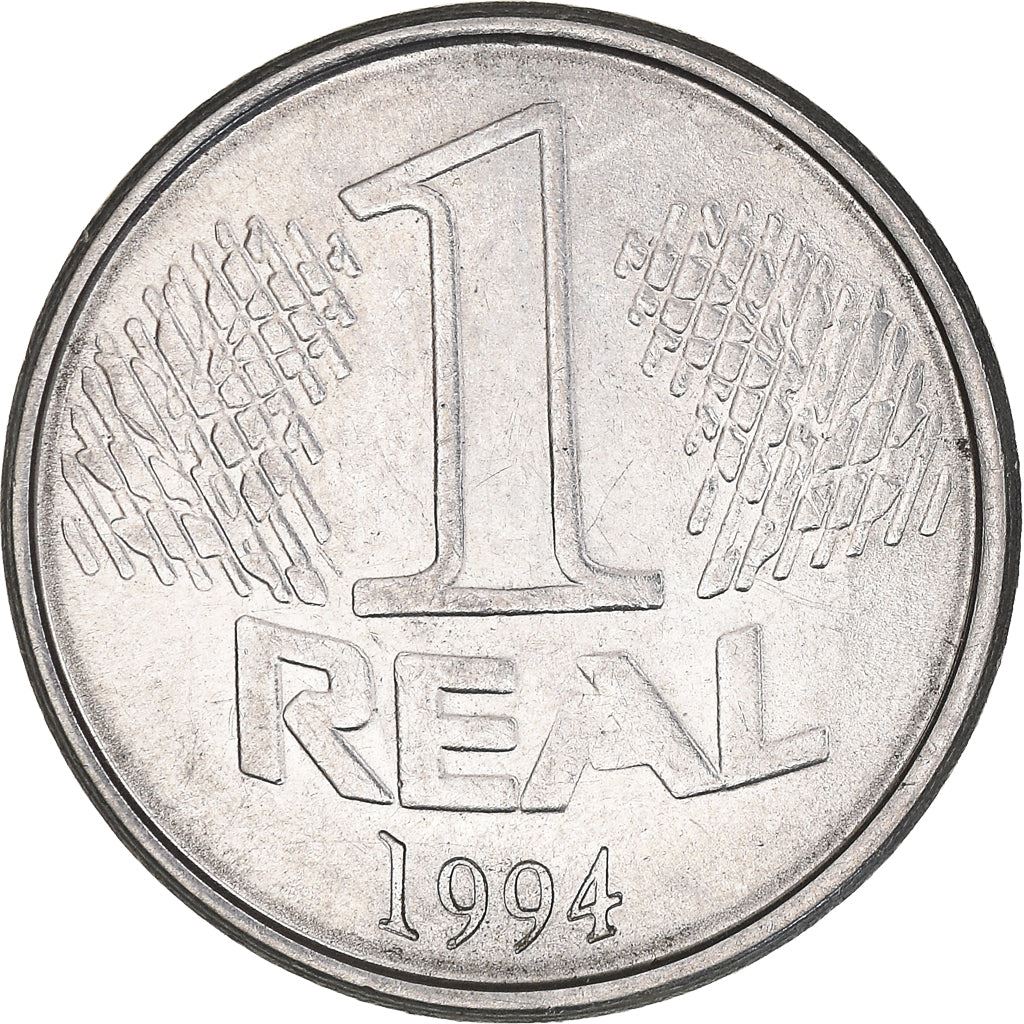 Brazil 1 Real Laureate head of Republic Coin KM636 1994