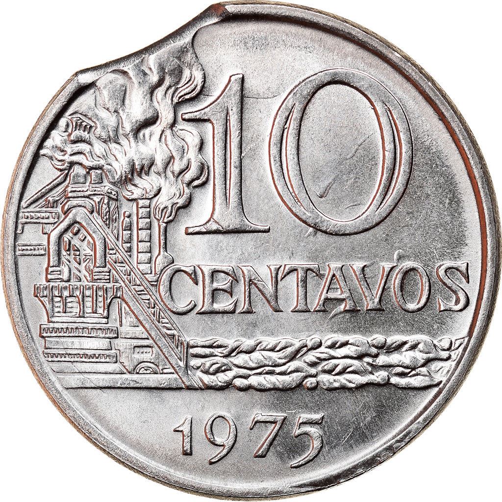 Brazil 10 Centavos Coin | magnetic | KM578.1a | 1974 - 1979