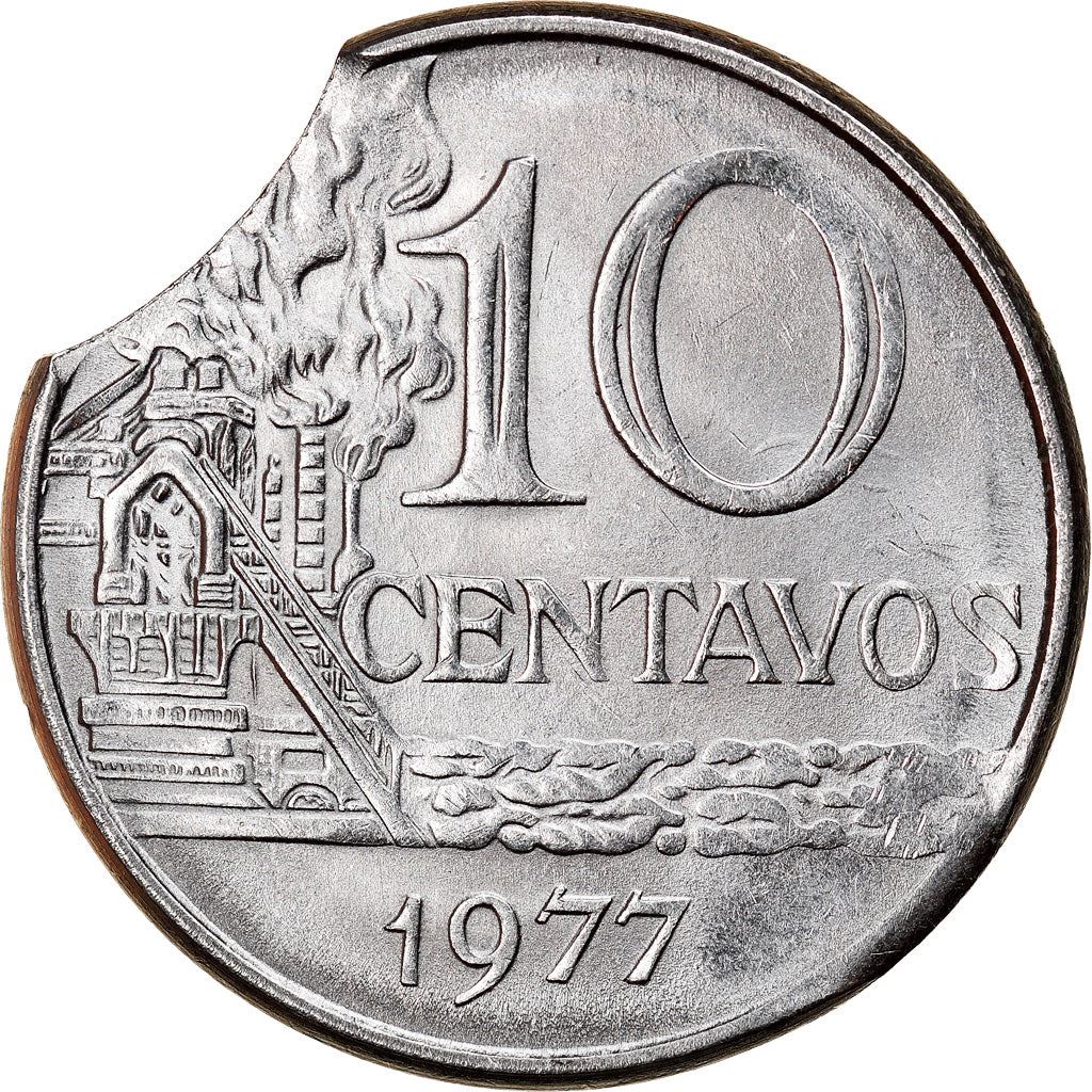 Brazil 10 Centavos Coin | magnetic | KM578.1a | 1974 - 1979