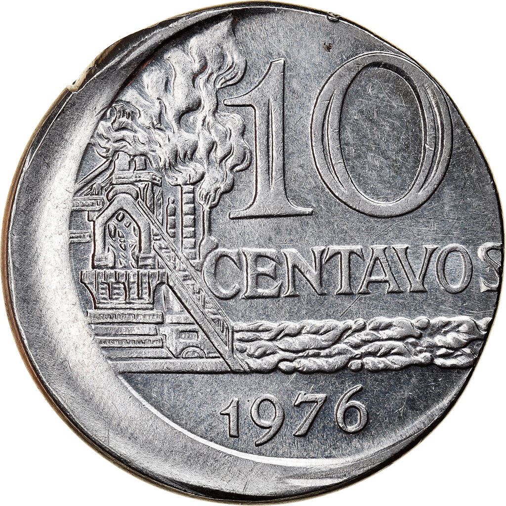 Brazil 10 Centavos Coin | magnetic | KM578.1a | 1974 - 1979