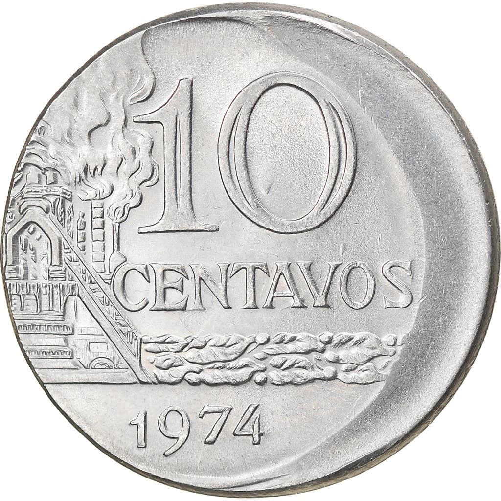 Brazil 10 Centavos Coin | magnetic | KM578.1a | 1974 - 1979