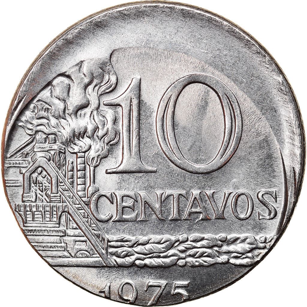 Brazil 10 Centavos Coin | magnetic | KM578.1a | 1974 - 1979