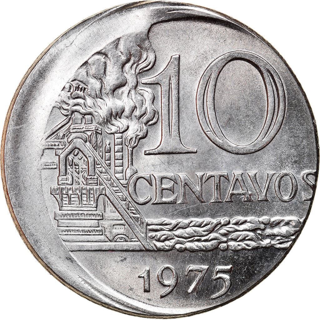 Brazil 10 Centavos Coin | magnetic | KM578.1a | 1974 - 1979