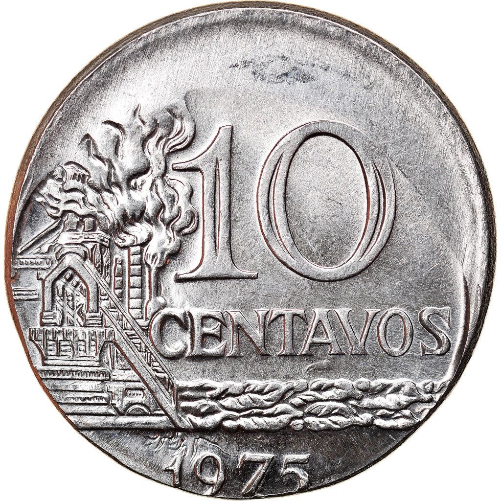 Brazil 10 Centavos Coin | magnetic | KM578.1a | 1974 - 1979