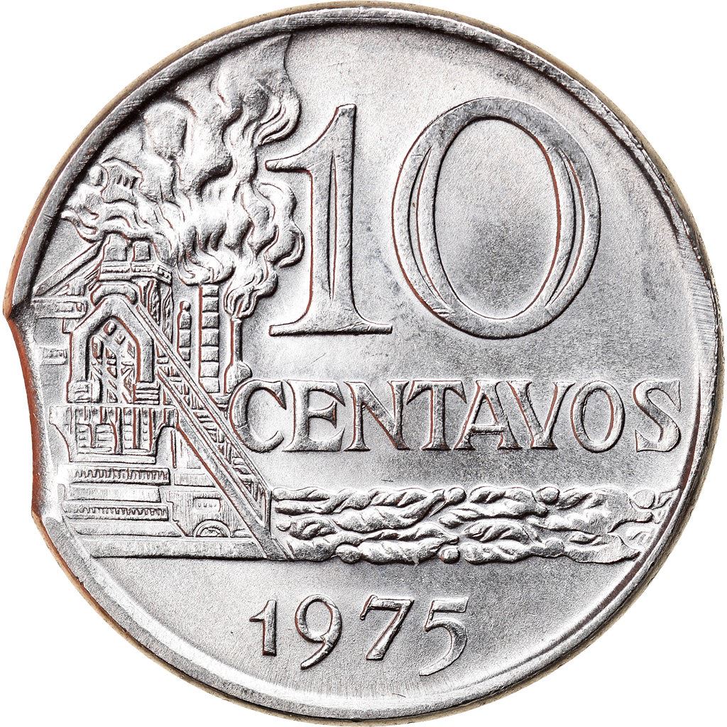 Brazil 10 Centavos Coin | magnetic | KM578.1a | 1974 - 1979