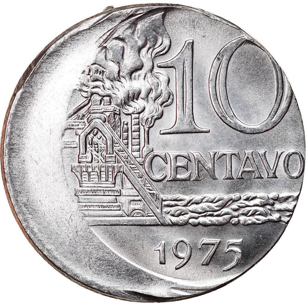 Brazil 10 Centavos Coin | magnetic | KM578.1a | 1974 - 1979