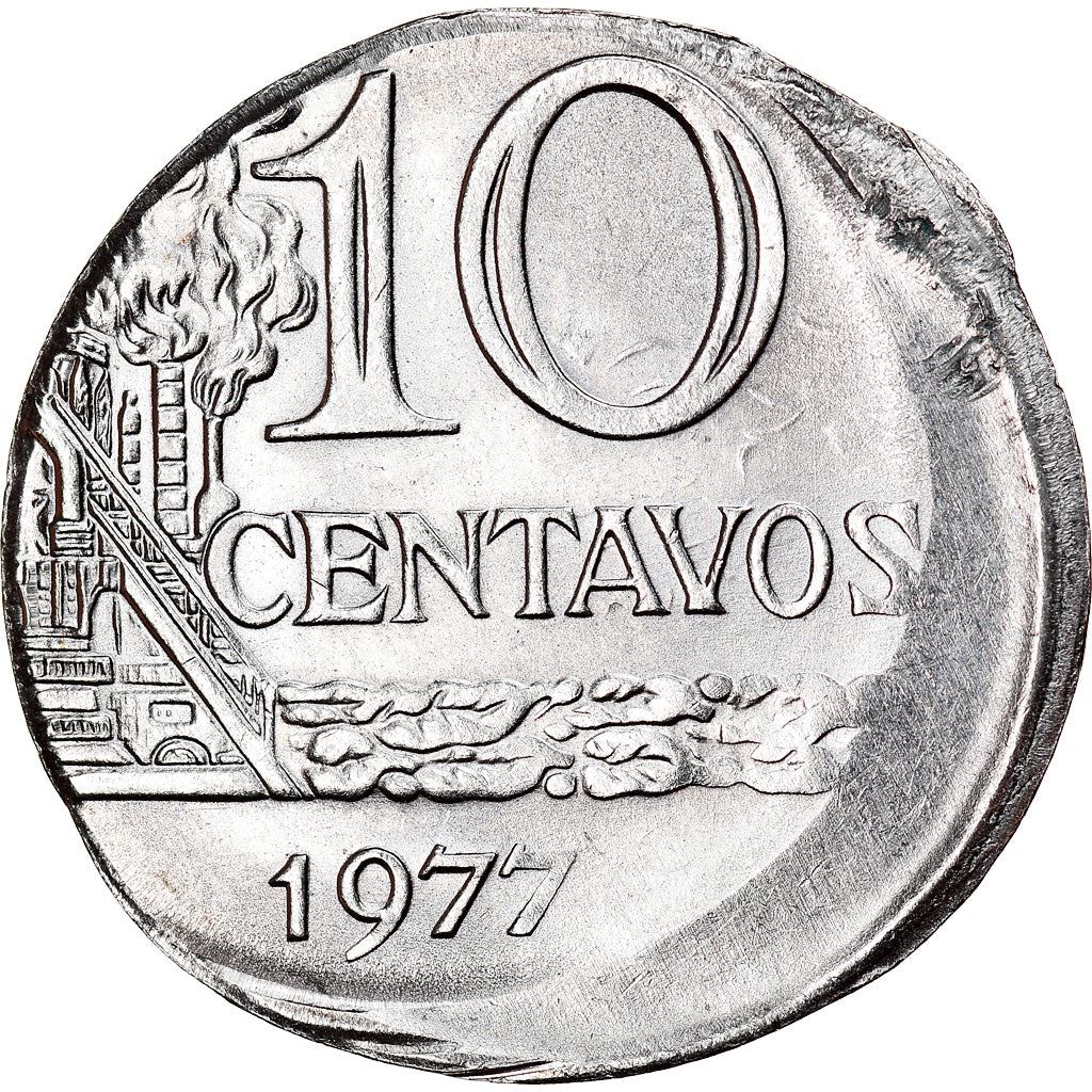 Brazil 10 Centavos Coin | magnetic | KM578.1a | 1974 - 1979