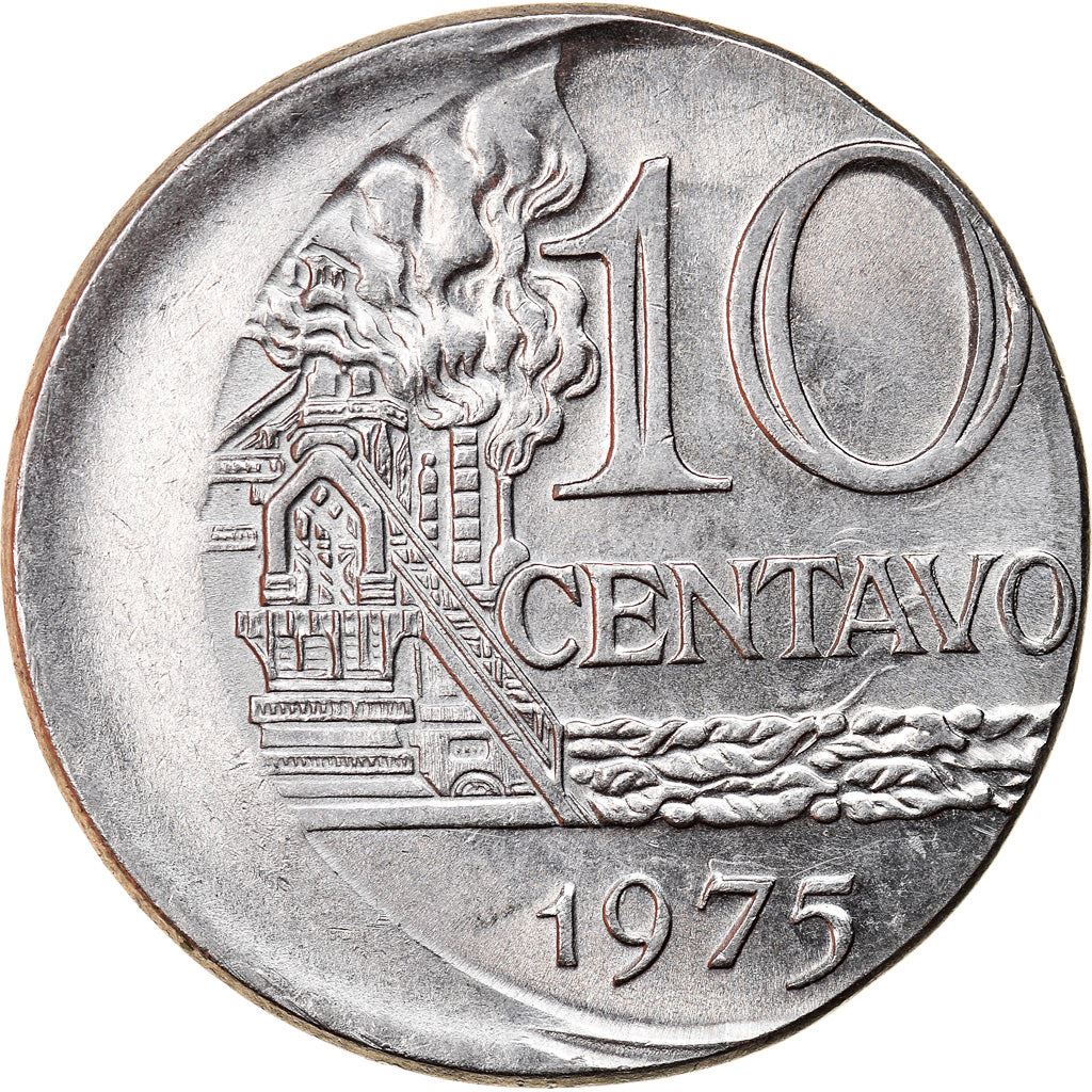 Brazil 10 Centavos Coin | magnetic | KM578.1a | 1974 - 1979