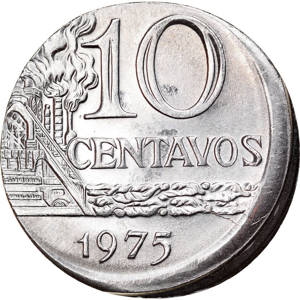 Brazil 10 Centavos Coin | magnetic | KM578.1a | 1974 - 1979