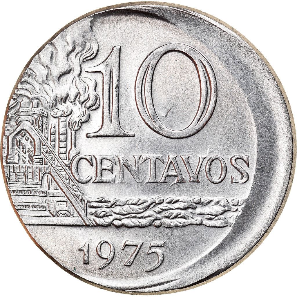 Brazil 10 Centavos Coin | magnetic | KM578.1a | 1974 - 1979