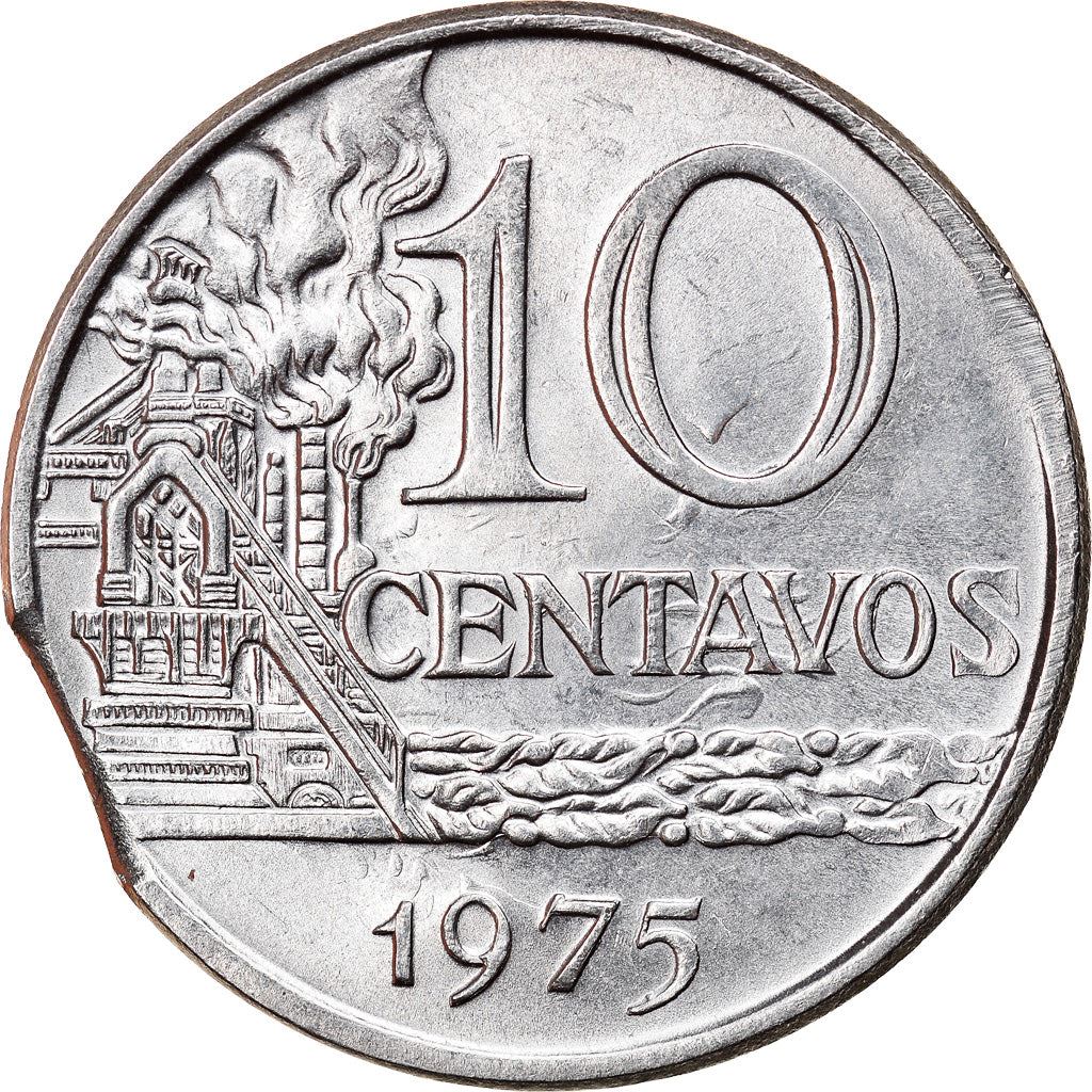 Brazil 10 Centavos Coin | magnetic | KM578.1a | 1974 - 1979