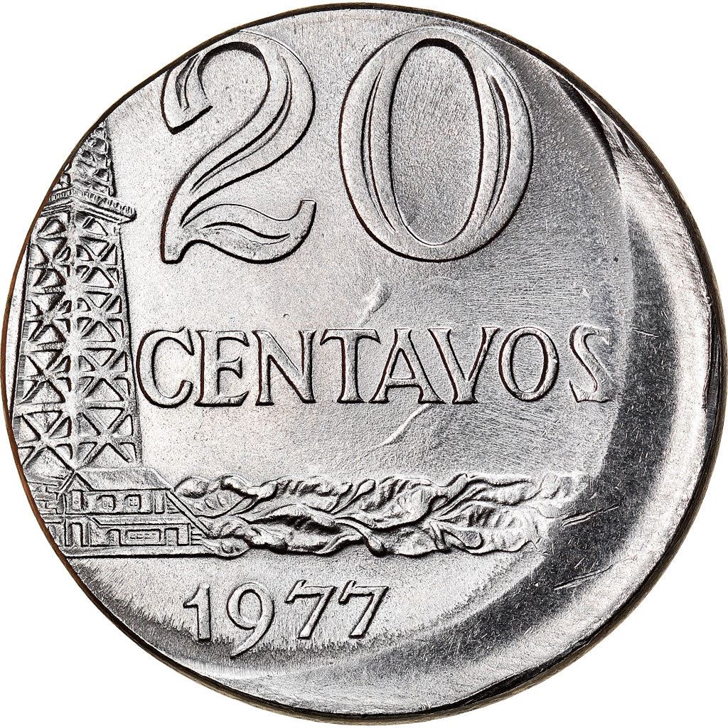 Brazil | 20 Centavos Coin | Oil Well | KM579.1a | 1975 - 1979