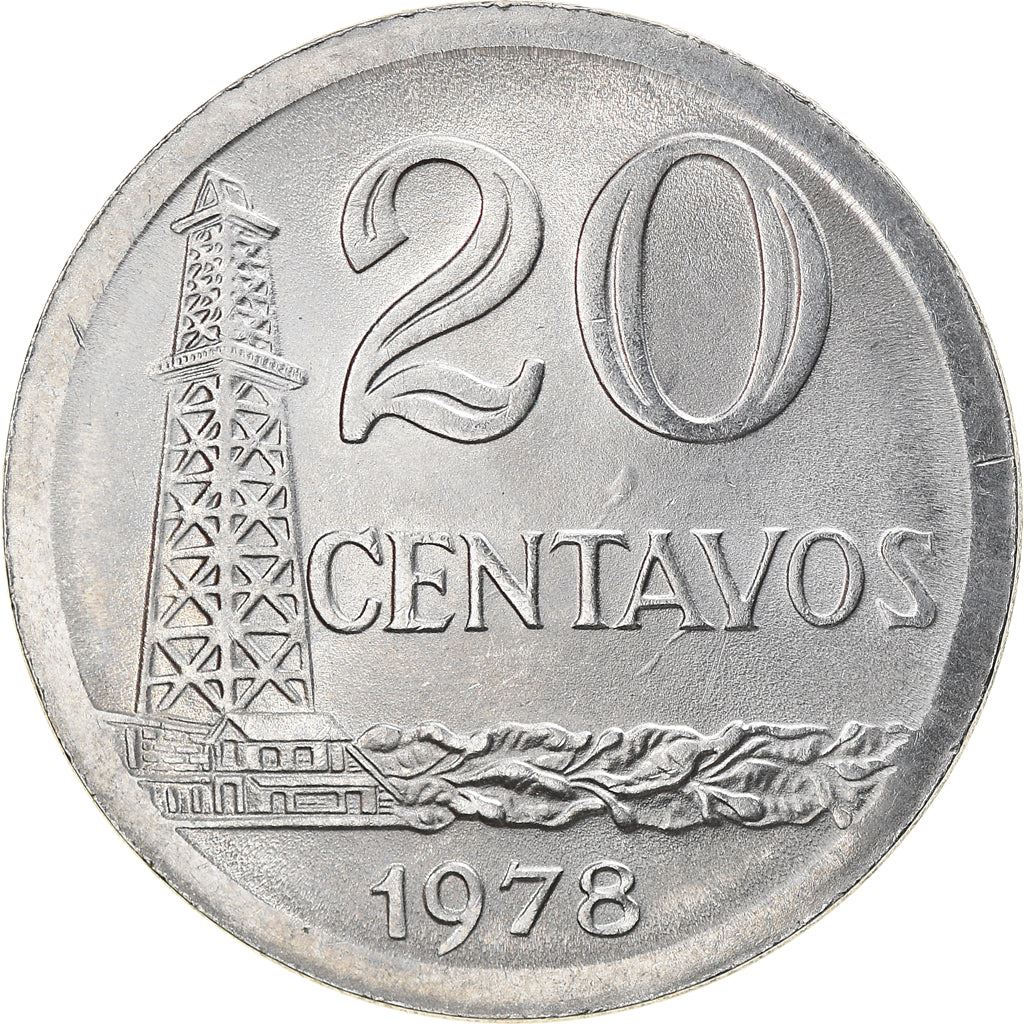 Brazil | 20 Centavos Coin | Oil Well | KM579.1a | 1975 - 1979