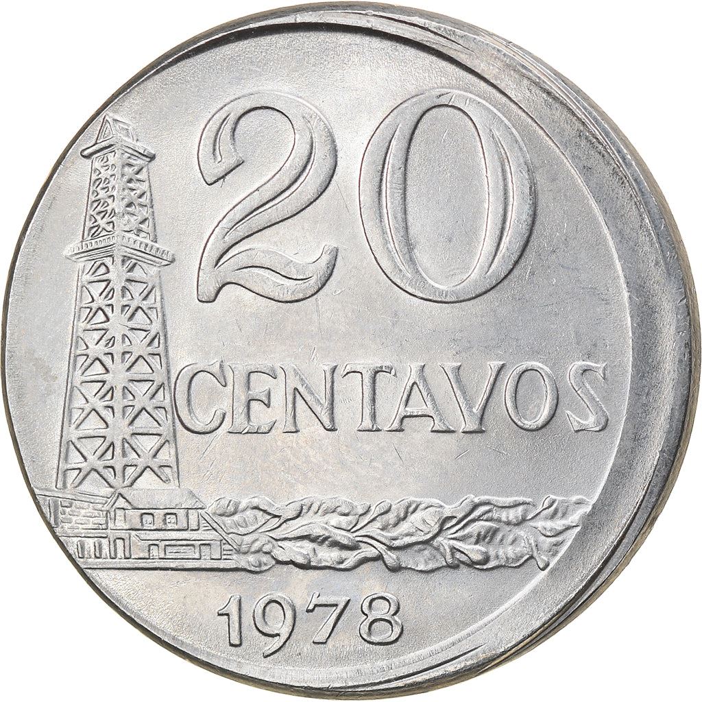 Brazil | 20 Centavos Coin | Oil Well | KM579.1a | 1975 - 1979