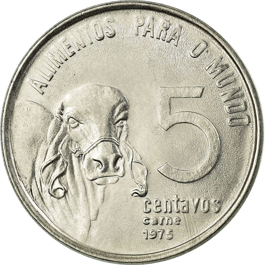 Brazil 5 Centavos Coin | FAO | Zebu | KM587.1 | 1975 - 1978