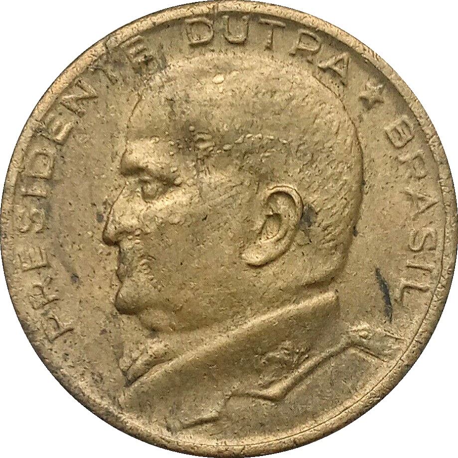 Brazil | 50 Centavos Coin | Eurico Gaspar Dutra | KM563 | 1948 - 1956