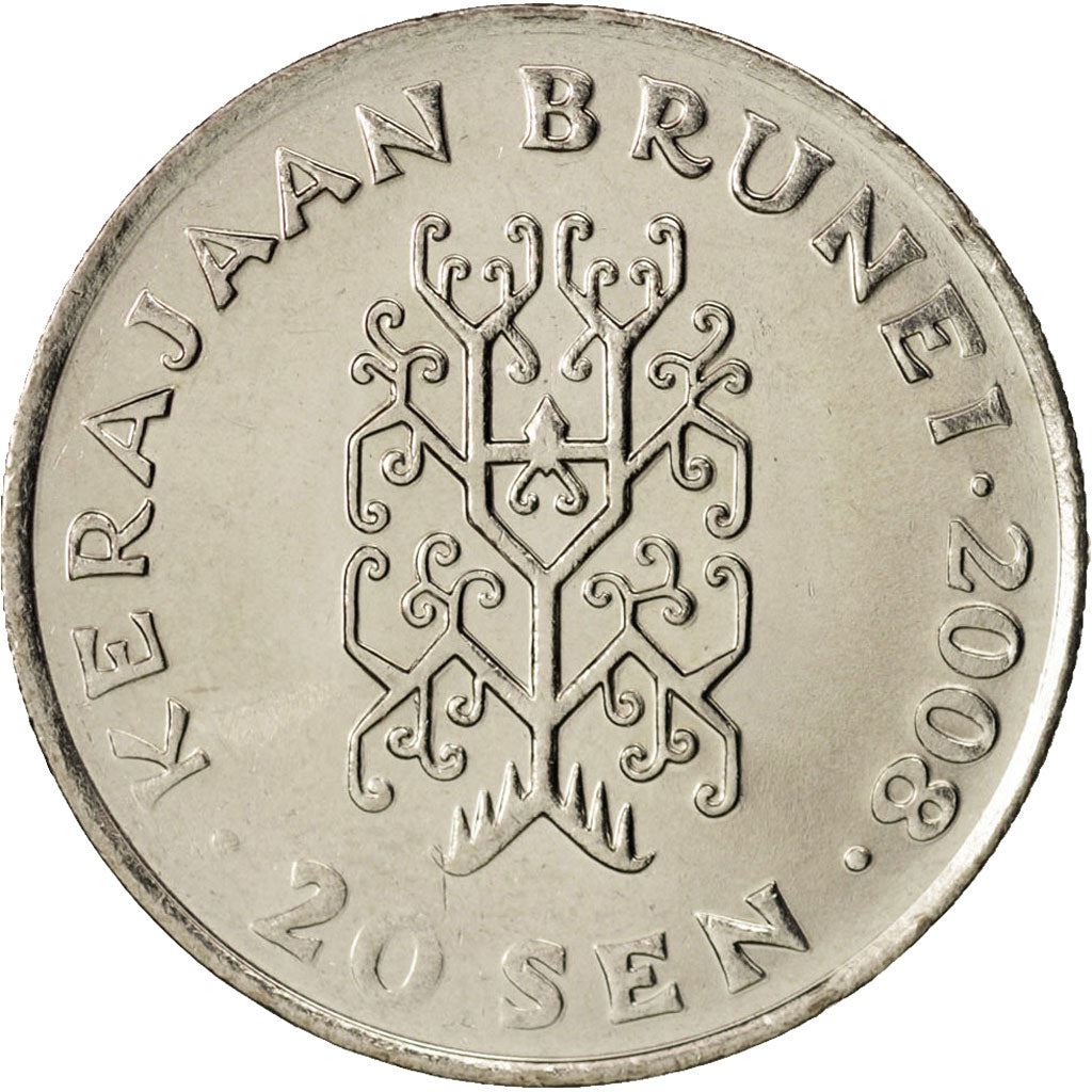 Brunei | 20 Sen Coin | Hassanal Bolkiah | KM37 | 1993 - 2016