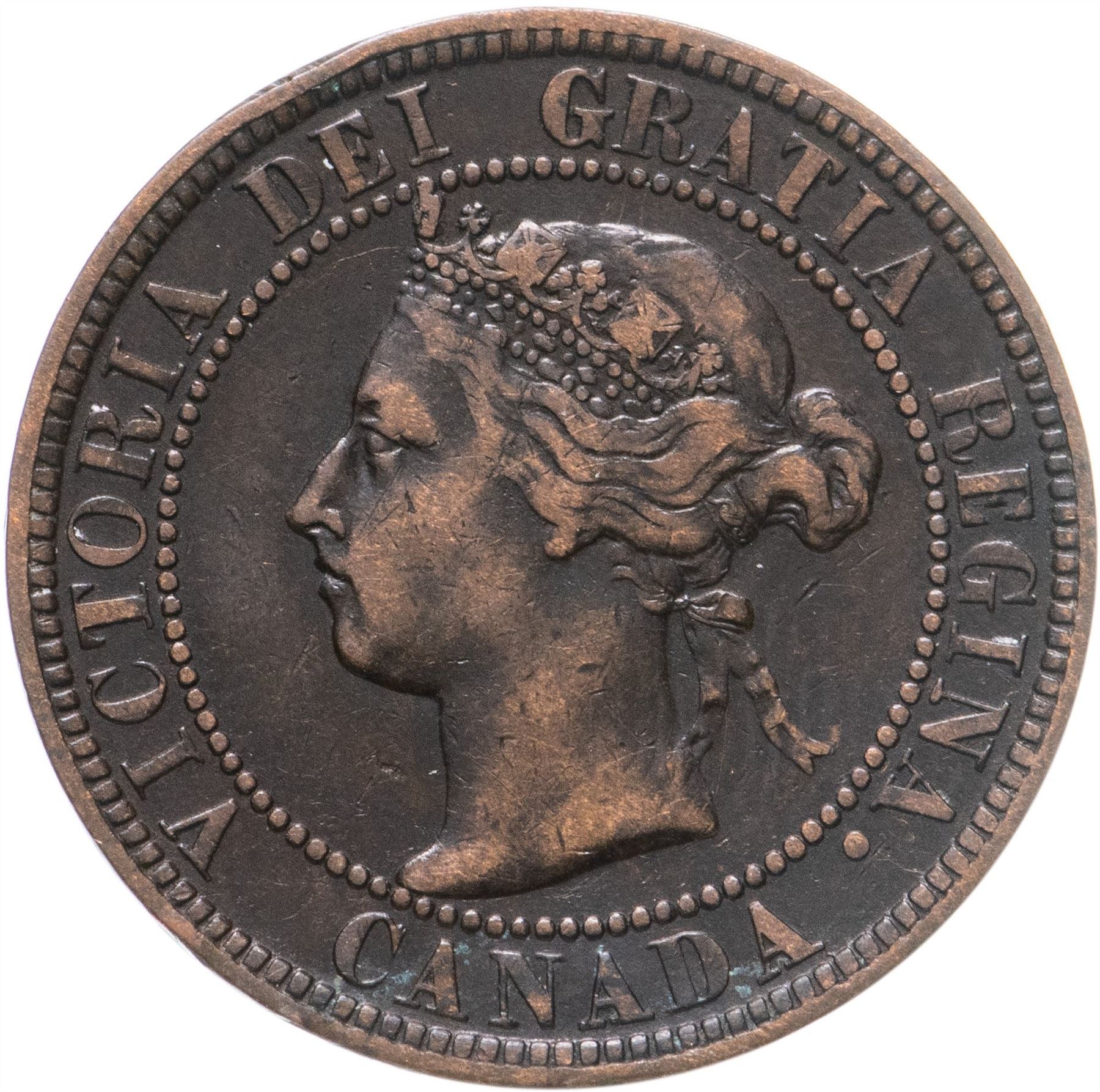 Canada 1 Cent Coin | Queen Victoria | KM7 | 1876 - 1901