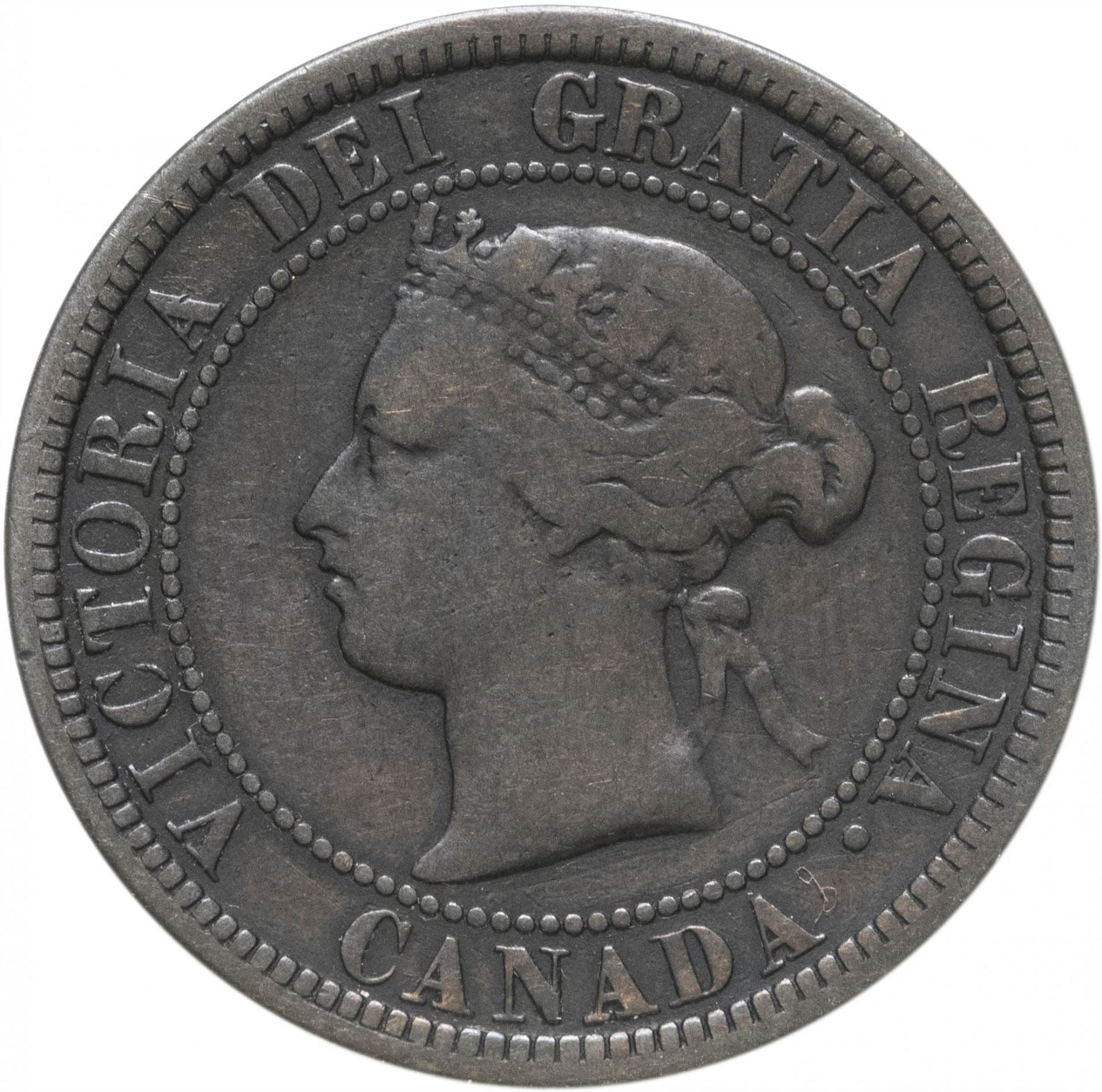 Canada 1 Cent Coin | Queen Victoria | KM7 | 1876 - 1901