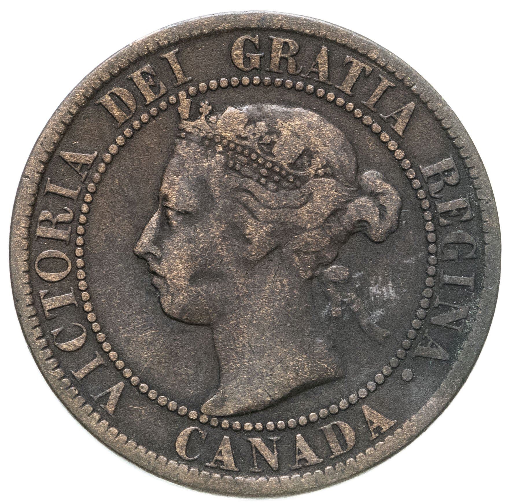 Canada 1 Cent Coin | Queen Victoria | KM7 | 1876 - 1901