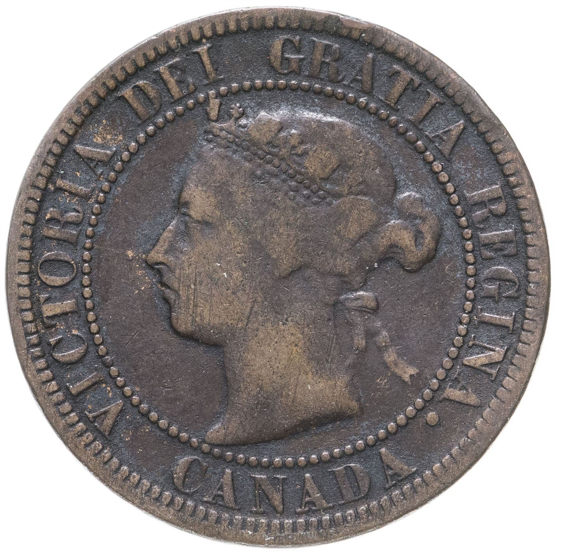 Canada 1 Cent Coin | Queen Victoria | KM7 | 1876 - 1901