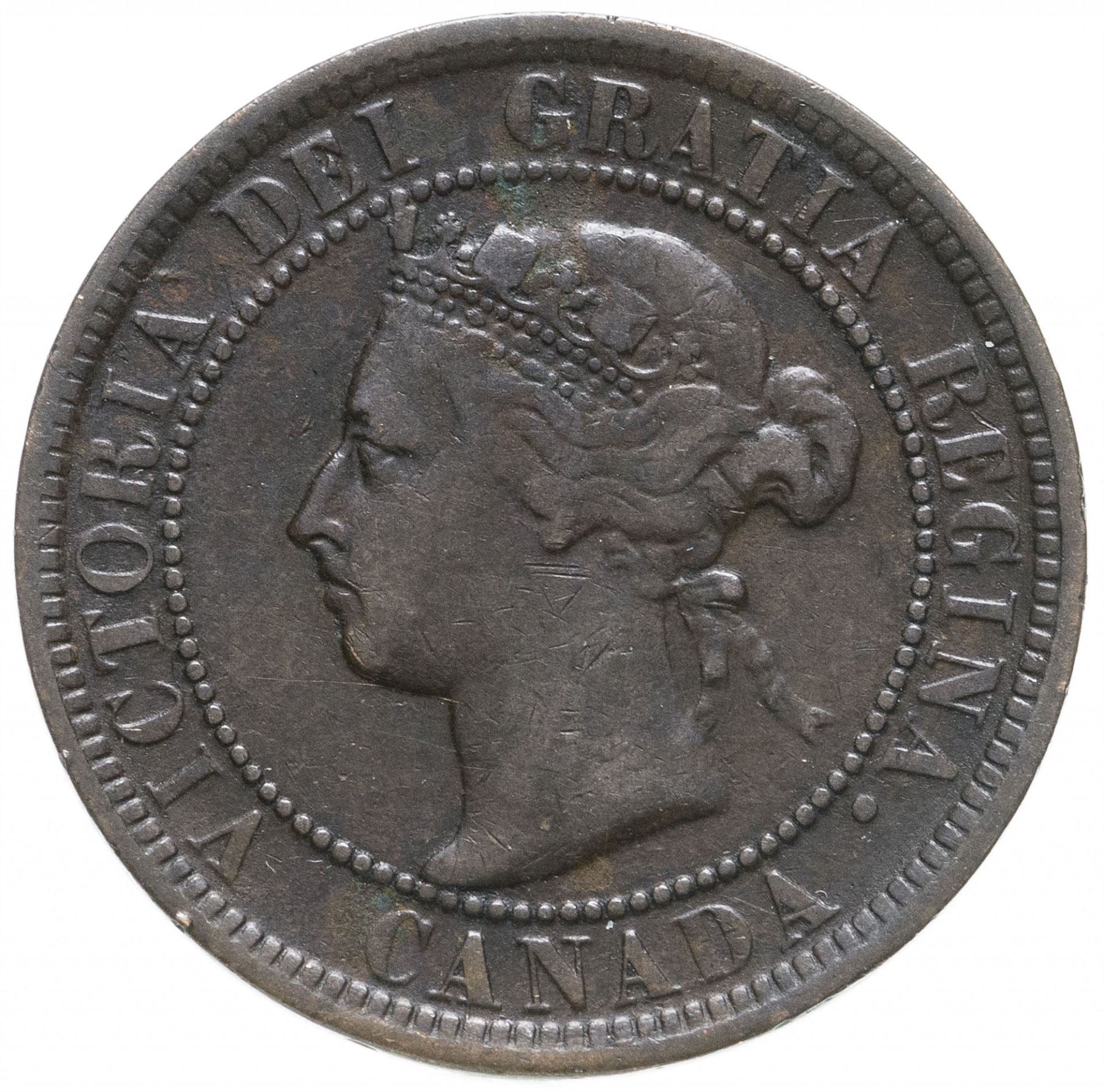 Canada 1 Cent Coin | Queen Victoria | KM7 | 1876 - 1901