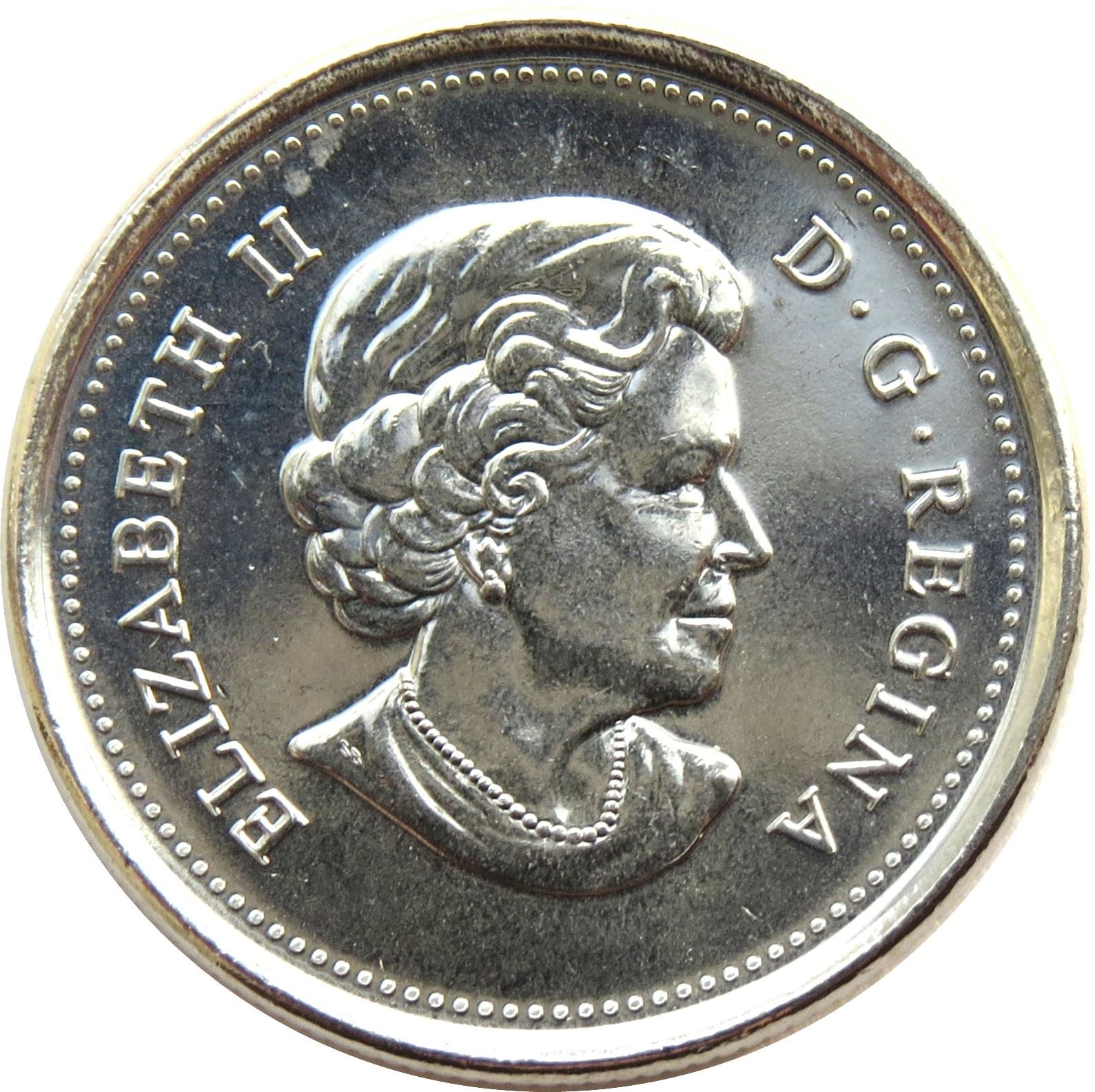 Canada | 25 Cents Coin | Queen Elizabeth II | Dog Sled | KM1547 | 2013